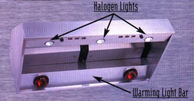 Halogen Lighting and Warming Lamp Bar