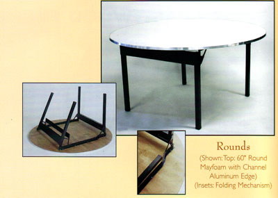 Round Maywood commercial tables