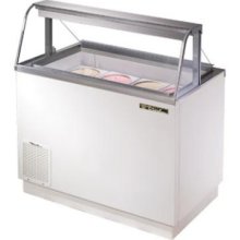 True curved glass dipping cabinet
