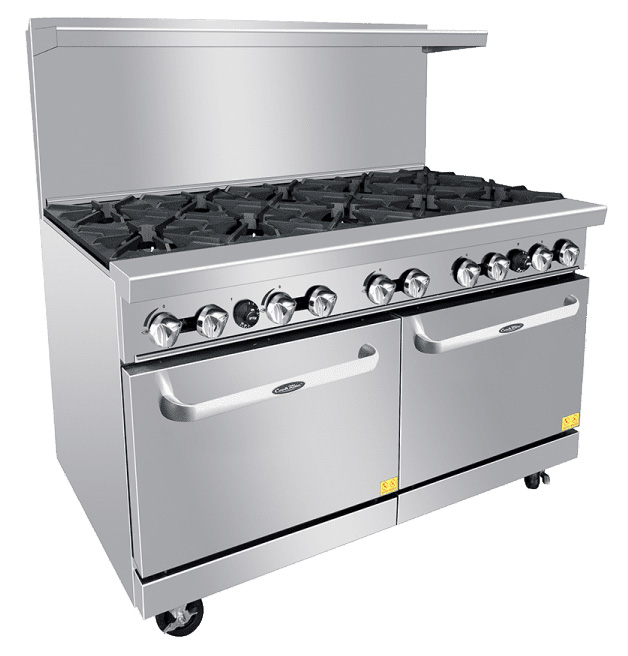 Gas Range, 60 inch, Ten Burners, Double 26-1/2 inch Ovens