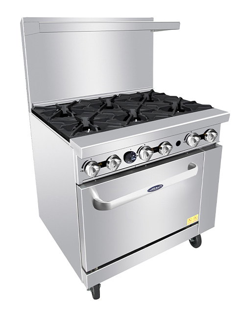 Gas Range, 36 inch, Six Burners, 26-1/2 inch Oven