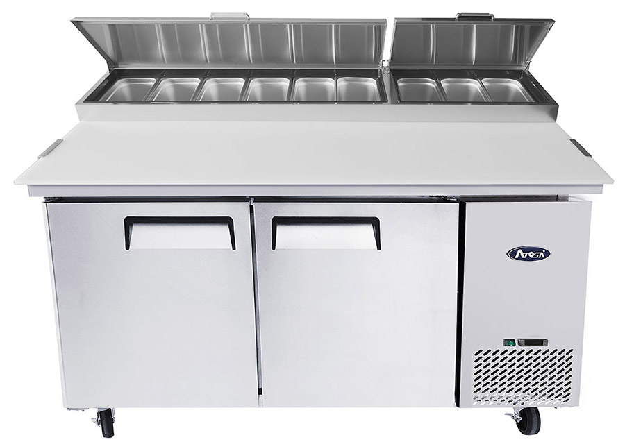 Atosa Pizza Prep Table Refrigerated Counter, 67 inch