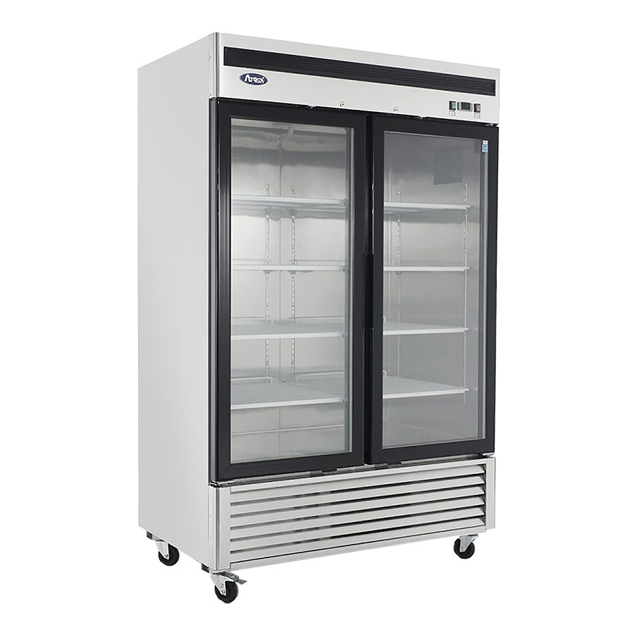 Atosa Refrigerated Merchandiser, Glass Doors, 47.1 cu. ft.