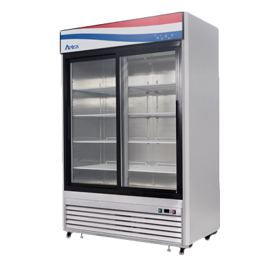 Atosa Refrigerated Merchandiser, Glass Doors, 45.0 cu. ft.