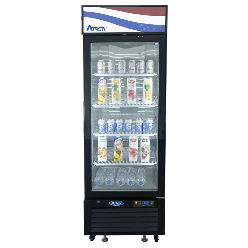 Atosa Refrigerated Merchandiser, Glass Door, 19.39 cu. ft.