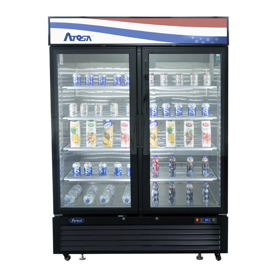 Atosa Refrigerated Merchandiser, Glass Door, 43.95 cu. ft.